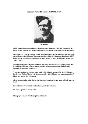 A preview of a PDF biography for Beales, Ronald
